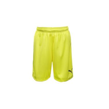 Imagem de PUMA Bermuda unissex juvenil Teamgoal 23 malha, amarelo fluorescente/preto, médio EUA