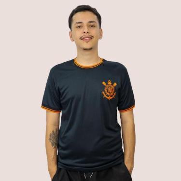 Imagem de Camiseta Masculina Preta Torcedor Corinthians Oficial, Preto