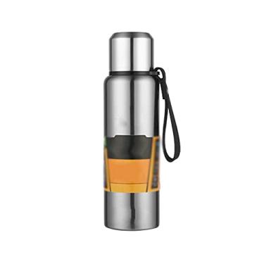 Imagem de 3FLQOOPP Garrafa térmica de café com isolamento térmico de aço inoxidável copo isolado de grande capacidade para esportes ao ar livre/frasco a vácuo para chá e café, garrafa térmica isolada água