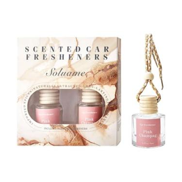 Imagem de Difusor de ambientador de carro, aromatizador de ar para pendurar para carro, purificadores de carro de longa duração, difusor de óleo essencial, difusor de ar de óleo de fragrância, champanhe rosa 8