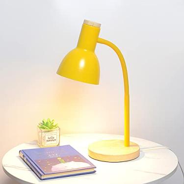 Imagem de Luminária Mesa Abajur 50cm Articulada Flexível + Lâmpada LED PT-03 Cor: Amarelo