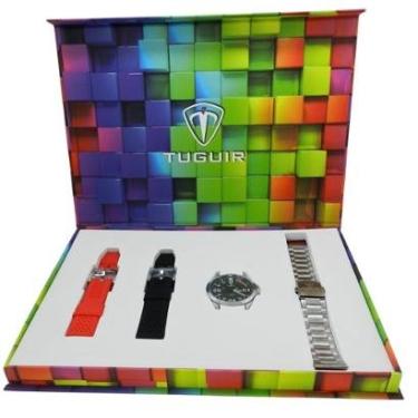 Imagem de Relógio Masculino Tuguir Analógico TG35136 Prata e Preto-Masculino