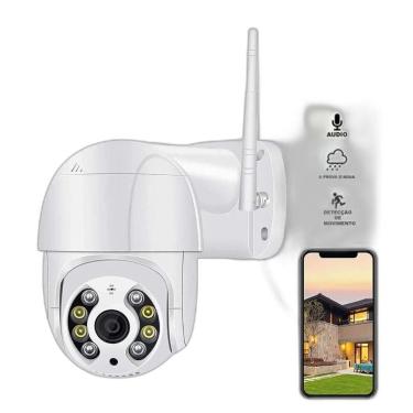 Imagem de Câmera Ip Externa Hd Wifi, Infravermelho E Visão Noturna À