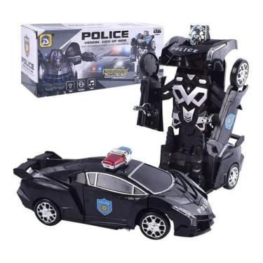 Imagem de Brinquedo Carro Polícia 2 Em 1 Transformers Robô