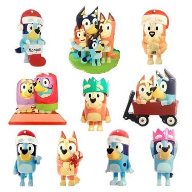 Imagem de Decorações De Natal Da Família Bluey, Figuras De Cachorros Em Cartoon,