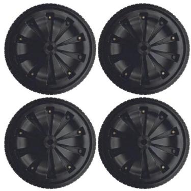 Imagem de Kit 4 Rodas Carrinho De Mão Pedreiro, Pneu Maciço Sem Câm - MARELAGO