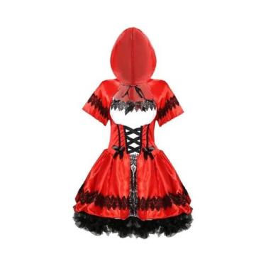 Imagem de Fantasia Feminina De Chapeuzinho Vermelho Para Cosplay, Festa De Hallo