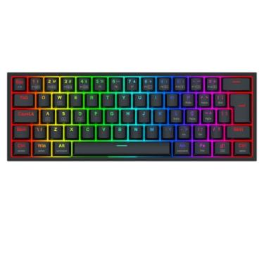 Imagem de Teclado Mecânico Gamer Redragon Alcor Preto RGB 60% Switch Redragon RPC Linear QMK/VIA Hotswap 5 Pinos ABNT2 Tri-Mode USB Tipo-C, Bluetooth e USB 2.4GHz K717B-RGB-PRO