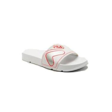 Imagem de Chinelo Fila F-Beach Feminino - Branco e Vermelho-Feminino