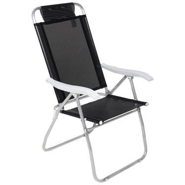 Imagem de Cadeira de Praia Reclinável Prosa Mormaii Preta Bel