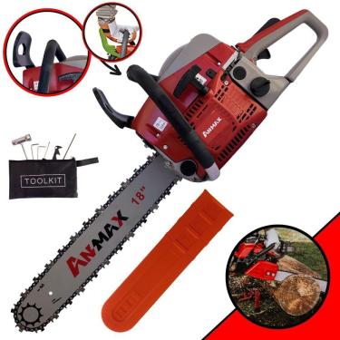 Imagem de Motosserra Anmax Cs5200b à Gasolina 2t 52cc 2,7hp Sabre 18'' Ponta Rolante Profissional