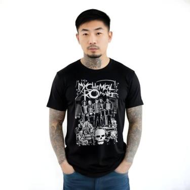 Imagem de Camiseta Preta Banda My Chemical Romance - 100% Algodão - ALT UNIVERSE