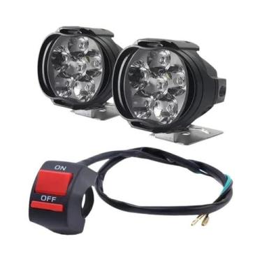 Imagem de Farol De Moto De Alta Luminosidade À Prova d'Água Com 6 LEDs, Luzes Au