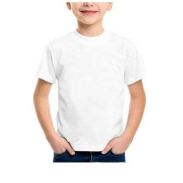 Imagem de Camiseta Infantil Básica Branca Unissex-Masculino