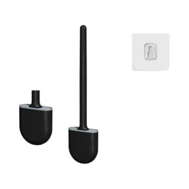 Imagem de Escova De Limpeza Para Banheiro Com Cabo Longo De Silicone E Cerdas Ma