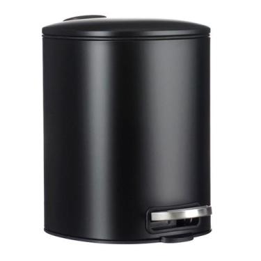 Imagem de Lixeira Metal 3 Litros Cesto Pedal Banheiro Lavabo Escritório Quarto H