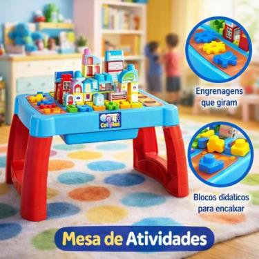 Imagem de Brinquedo Infantil Mesa Interativa Didática Cotiblock 2354 - Cotiplás