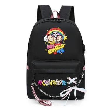 Imagem de Mochila escolar masculina Controles The Cartoon Kids Nylon 31x15x46cm 