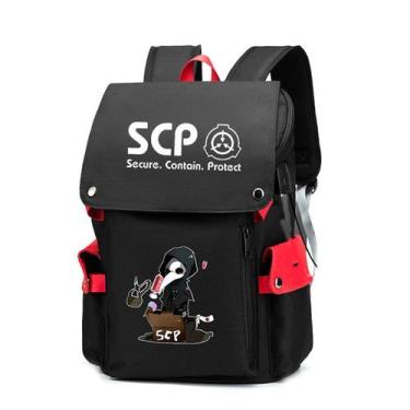 Imagem de Mochila SCPs Anime School Bag Cartoon Student Laptop 48cm - yiweisai