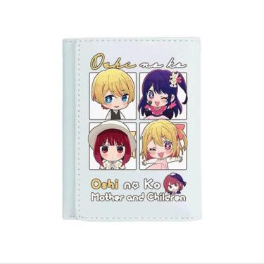 Imagem de Carteira Oshis no ko Anime Characters Slim Bifold PU em couro PU - Yiw