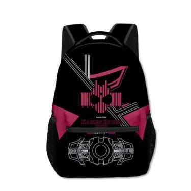 Imagem de Mochila Kamens Riders preta para crianças escolares 30x17x40cm - yiwei