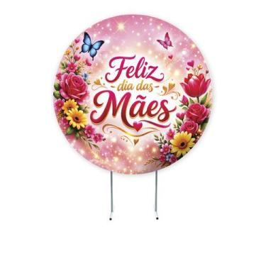 Imagem de Painel de Festa Dia das Mães, Painel Redondo 1,50 , Painel de Festa Re