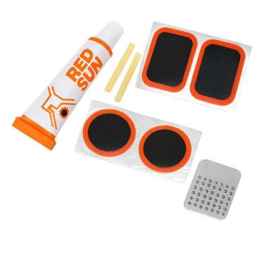 Imagem de Kit De Remendo De Pneus Para Bicicleta E Carrinho De Mão – Compacto E Prático 8 Peças