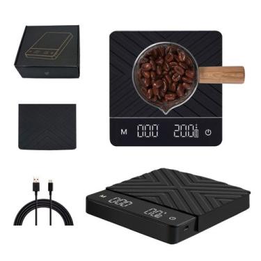 Imagem de Balança Cozinha Café Recarregável Profissional Escala 0.1g Alta Precis