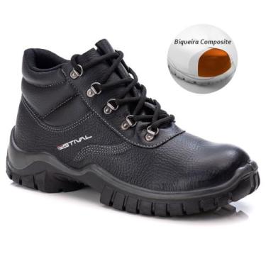 Imagem de Bota de Segurança em Couro Preeto Estival - WO10033S1PT - Bico Composi