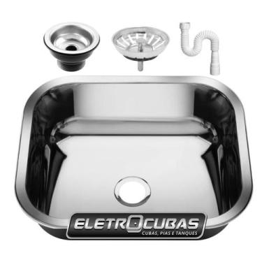 Imagem de Cuba Inox Industrial Lavanderia Aço 304 50x40x20 Eletrocubas