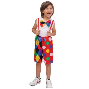 Imagem de Fantasia menino palhacinho infantil carnaval brink model -, M