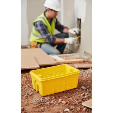 Imagem de 50 Caixas 4x2 Amarela Embutir P/ Luz Eletrica Parede - Congratulations