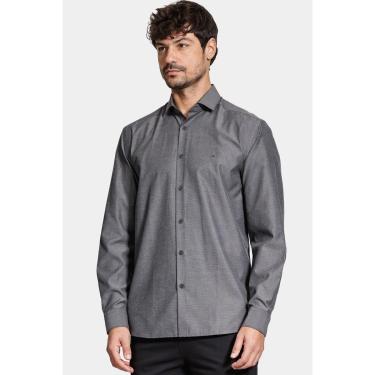 Imagem de Camisa Aramis Manga Longa Algodão Misto Chumbo-Masculino