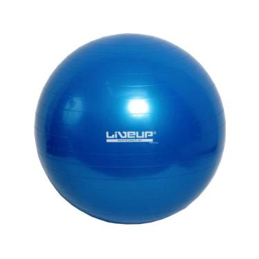 Imagem de Bola Suiça Gym Ball Para Pilates e Fisioterapia 65cm Azul Liveup - Liv
