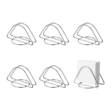 Imagem de Porta Guardanapo de Mesa Aço Cromado Bar Restaurante 6un - PASSERINI