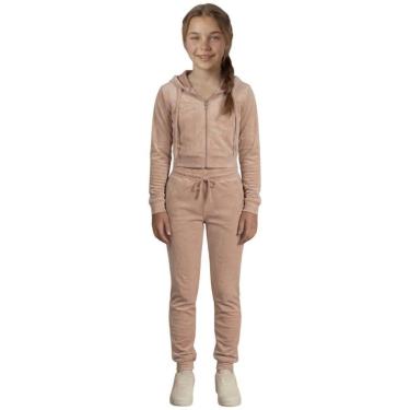 Imagem de Conjunto Moletom Infantil Inverno Plush Peluciado Capuz Veluna-Feminino