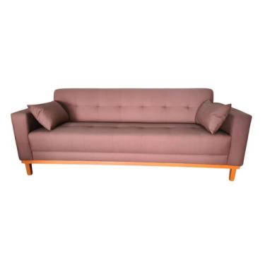 Imagem de Sofá Gianni Tecido Acquablock Impermeável Pé Base Madeira 200cm - 4R E