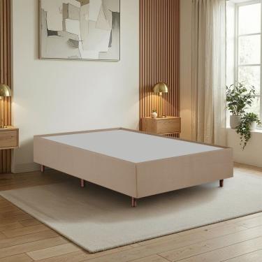 Imagem de Cama Box Casal em Madeira Eucalipto Base Resistente e Durável Santorini Espresso Móveis...