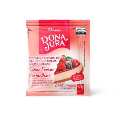 Imagem de Pó Para Sobremesa Sabor Frutas Vermelhas Bag 100g Dona Jura