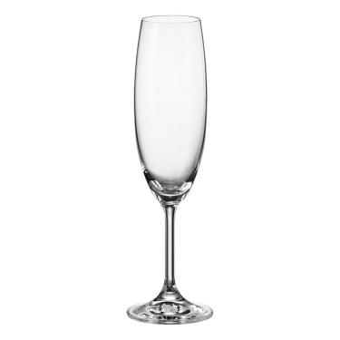 Imagem de JG 6 PEÇAS TAÇAS CHAMPANHE BOHEMIA BRUNA CRISTAL 220ml 23x6x6cm TRANSPARENTE