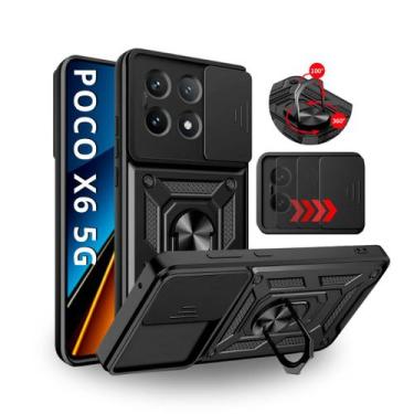 Imagem de Capa Capinha Armor Militar Poco x6 5g Anti Impacto Proteção Total Câme