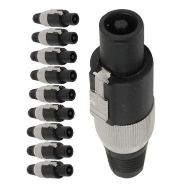 Imagem de Conector Macho Para Cabos 4 Polos Spk Metal Storm 10 Unidades