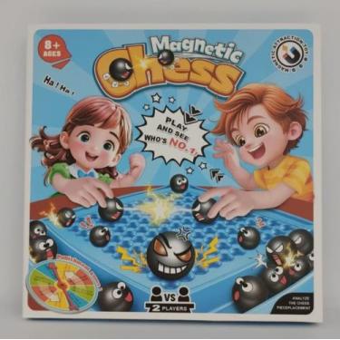 Imagem de Brinquedo De Tabuleiro Jogo de Xadrez Magnético C/ 32 Esferas Infantil