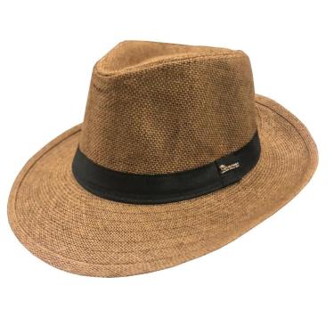 Imagem de Chapéu Panamá OEM Chapéu Original Moda Masculino e Feminino Aba Larga Tamanho 56 Marrom Casual Praia