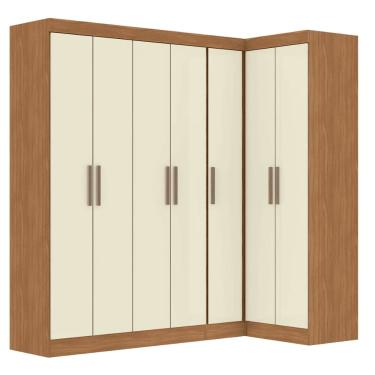Imagem de Guarda Roupas Modulado de Canto Madrid com 7 Portas Branco Maxel