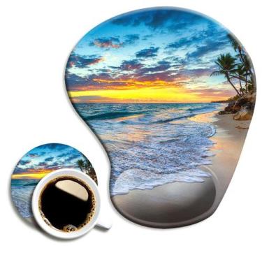 Imagem de Mouse Pad DOOKE ergonômico com suporte de pulso 24x21 cm