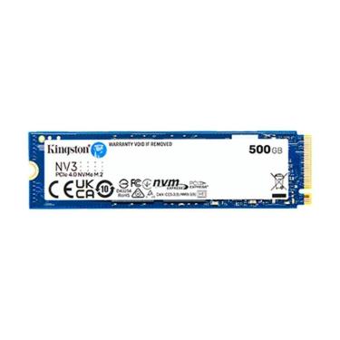 Imagem de SSD Kingston NV3, 500 GB, M.2 2280, PCIe 4.0 x4, NVMe, Leitura: 5000 MB/s, Gravação: 30...