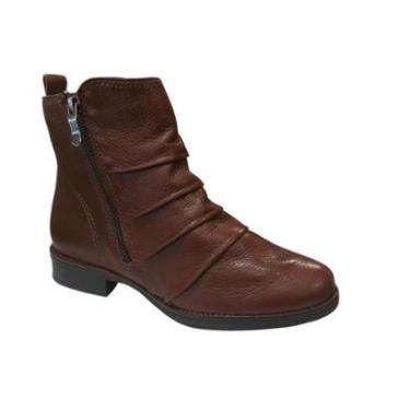 Imagem de Bota Fem Bottero Cano Baixo Couro Burnish Marrom 361731-4-Feminino