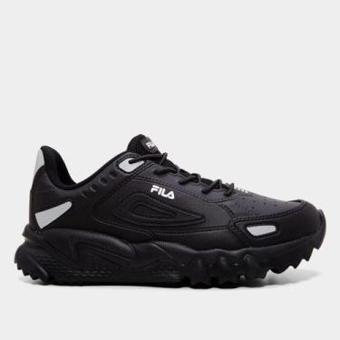 Imagem de Tênis Infantil Fila Venture Tracer, Preto, Prata, 31