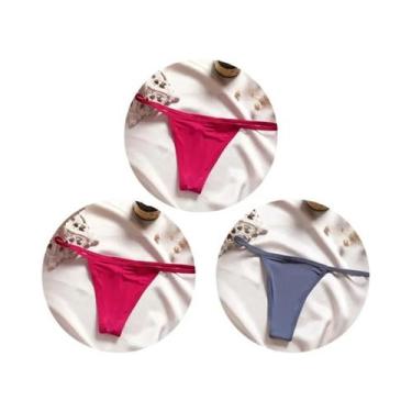 Imagem de Conjunto De Biquíni Sexy De Cintura Baixa Para Mulheres, Calcinhas T-b